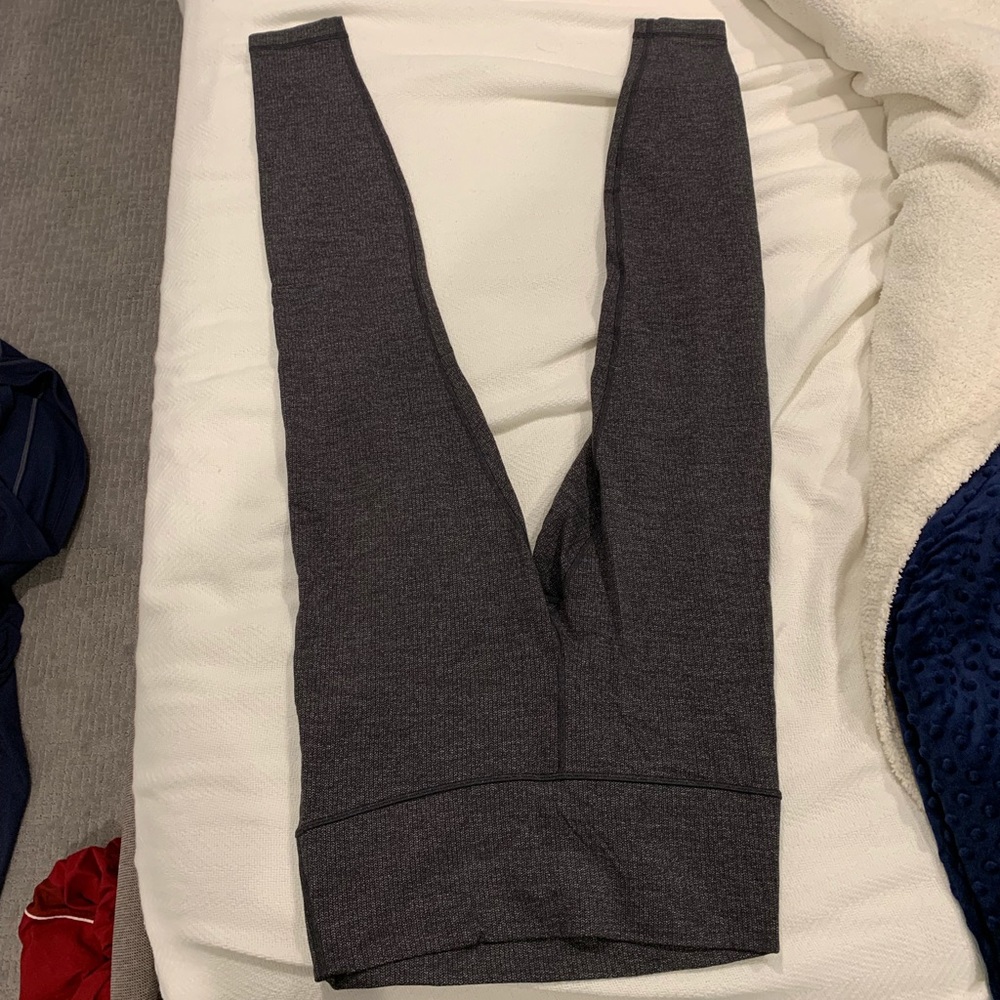 Lululemon gray herringbone wonder under legging